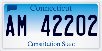 CT license plate AM42202