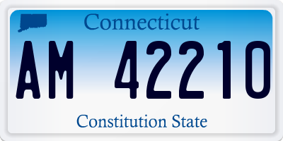 CT license plate AM42210