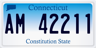 CT license plate AM42211