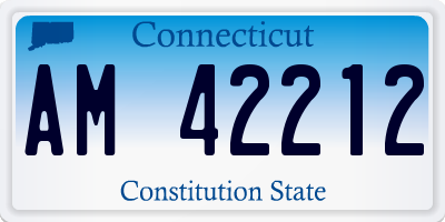 CT license plate AM42212