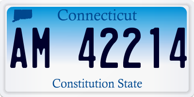 CT license plate AM42214