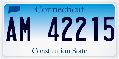 CT license plate AM42215