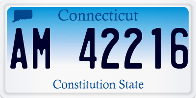 CT license plate AM42216