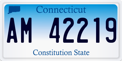 CT license plate AM42219