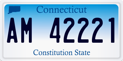 CT license plate AM42221