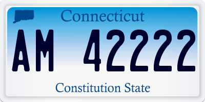 CT license plate AM42222