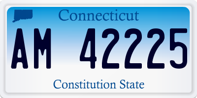 CT license plate AM42225