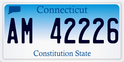 CT license plate AM42226