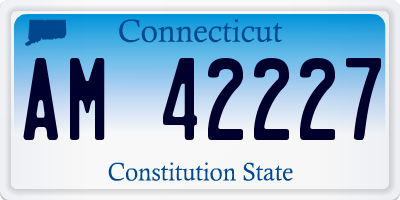 CT license plate AM42227