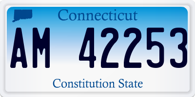 CT license plate AM42253