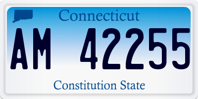 CT license plate AM42255