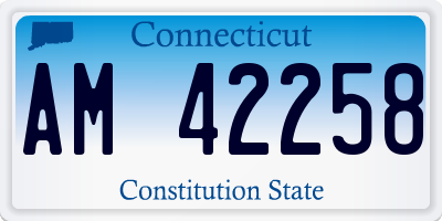 CT license plate AM42258