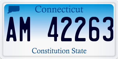 CT license plate AM42263