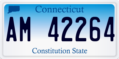 CT license plate AM42264