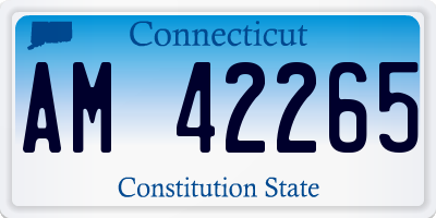 CT license plate AM42265