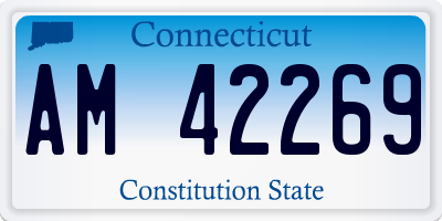 CT license plate AM42269