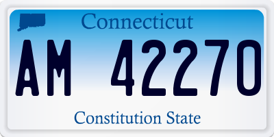 CT license plate AM42270