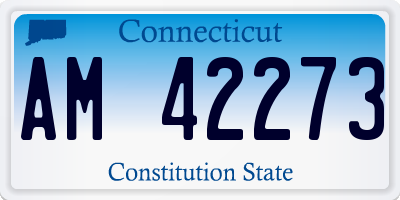 CT license plate AM42273