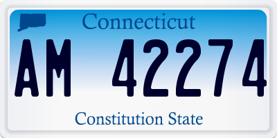 CT license plate AM42274