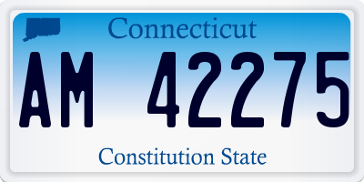 CT license plate AM42275