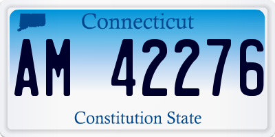 CT license plate AM42276