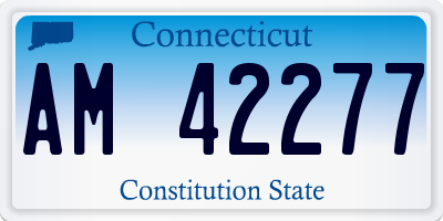 CT license plate AM42277