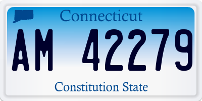 CT license plate AM42279