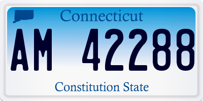 CT license plate AM42288