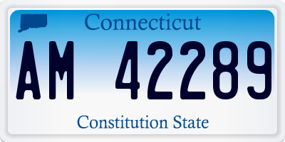 CT license plate AM42289