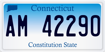 CT license plate AM42290