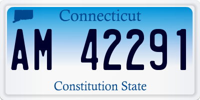 CT license plate AM42291