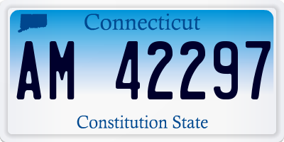 CT license plate AM42297