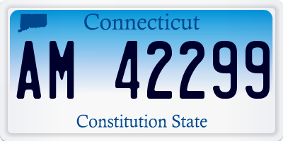 CT license plate AM42299