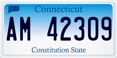 CT license plate AM42309
