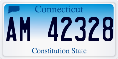 CT license plate AM42328