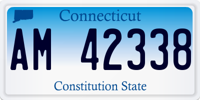 CT license plate AM42338