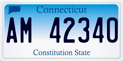 CT license plate AM42340