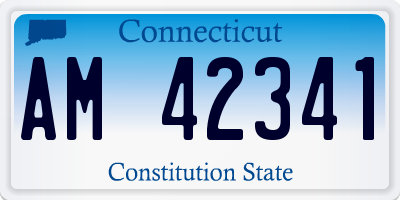 CT license plate AM42341
