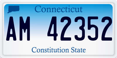 CT license plate AM42352