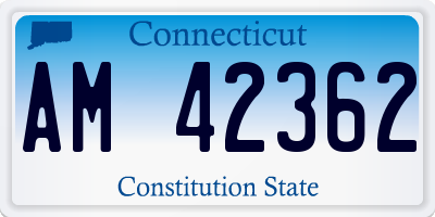 CT license plate AM42362