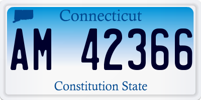 CT license plate AM42366