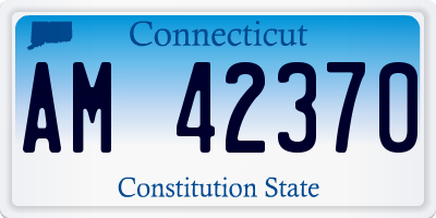 CT license plate AM42370