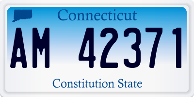 CT license plate AM42371