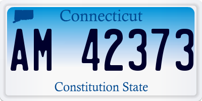 CT license plate AM42373