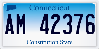 CT license plate AM42376
