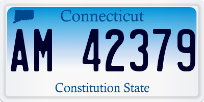 CT license plate AM42379