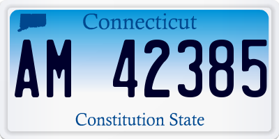 CT license plate AM42385