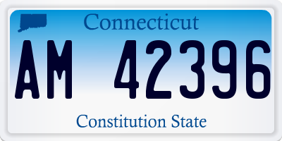 CT license plate AM42396