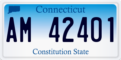 CT license plate AM42401