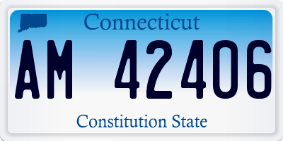 CT license plate AM42406